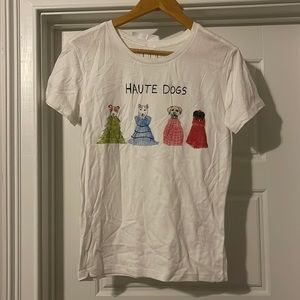 Anthropologie brand unfortunate portrait dog T-shirt